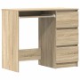 Escritorio madera contrachapada color roble Sonoma 90x45x76 cm en Oficina | Comprar online en Foru.es