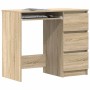 Escritorio madera contrachapada color roble Sonoma 90x45x76 cm en Oficina | Comprar online en Foru.es