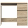 Escritorio madera contrachapada color roble Sonoma 90x45x76 cm en Oficina | Comprar online en Foru.es