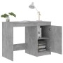 Escritorio de madera contrachapada gris hormigón 100x50x76 cm en Oficina | Comprar online en Foru.es