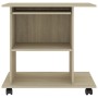 Mesa de ordenador madera contrachapada color roble 80x50x75 cm en Oficina | Comprar online en Foru.es