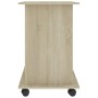 Mesa de ordenador madera contrachapada color roble 80x50x75 cm en Oficina | Comprar online en Foru.es