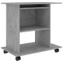 Mesa de ordenador madera contrachapada gris hormigón 80x50x75cm en Oficina | Comprar online en Foru.es
