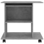 Mesa de ordenador madera contrachapada gris hormigón 80x50x75cm en Oficina | Comprar online en Foru.es