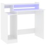 Escritorio con luz LED madera contrachapada blanco 97x45x90 cm en Oficina | Comprar online en Foru.es