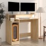 Escritorio con LED madera contrachapada roble sonoma 97x45x90cm en Oficina | Comprar online en Foru.es