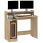 Escritorio con LED madera contrachapada roble sonoma 97x45x90cm en Oficina | Comprar online en Foru.es