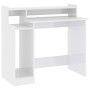 Escritorio LED madera contrachapada blanco brillo 97x45x90 cm en Oficina | Comprar online en Foru.es