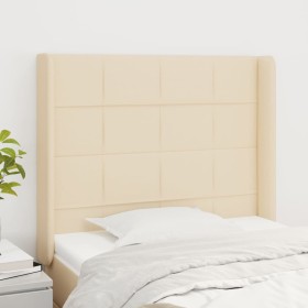 Cabecero con orejas de tela color crema 83x16x118/128 cm de vidaXL, Cabeceros y pies de cama - Ref: Foro24-3119559, Precio: 6...