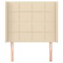 Cabecero con orejas de tela color crema 83x16x118/128 cm de vidaXL, Cabeceros y pies de cama - Ref: Foro24-3119559, Precio: 6...