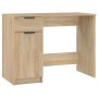 Escritorio madera contrachapada color roble Sonoma 100x50x75 cm en Oficina | Comprar online en Foru.es