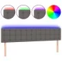 Kopfteil mit LED-grauem Kunstleder 160x5x78/88 cm von vidaXL, Kopf- und Fußteile - Ref: Foro24-3121712, Preis: 64,03 €, Rabat...