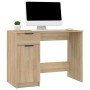Escritorio madera contrachapada color roble Sonoma 100x50x75 cm en Oficina | Comprar online en Foru.es