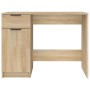Escritorio madera contrachapada color roble Sonoma 100x50x75 cm en Oficina | Comprar online en Foru.es