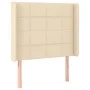 Cabecero con LED de tela color crema 83x16x118/128 cm de vidaXL, Cabeceros y pies de cama - Ref: Foro24-3124027, Precio: 81,0...