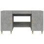 Escritorio de madera contrachapada gris hormigón 140x50x75 cm en Oficina | Comprar online en Foru.es