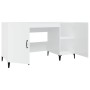Escritorio madera contrachapada blanco brillante 140x50x75 cm en Oficina | Comprar online en Foru.es