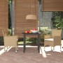 Set comedor de jardín 3 pzas con cojines ratán sintético beige en Conjuntos de jardín | Comprar online en Foru.es