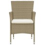 Set comedor de jardín 3 pzas con cojines ratán sintético beige en Conjuntos de jardín | Comprar online en Foru.es