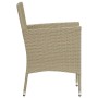 Set comedor de jardín 3 pzas con cojines ratán sintético beige en Conjuntos de jardín | Comprar online en Foru.es