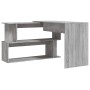Escritorio esquina madera contrachapada gris Sonoma 200x50x76cm en Oficina | Comprar online en Foru.es