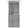 Escritorio esquina madera contrachapada gris Sonoma 200x50x76cm en Oficina | Comprar online en Foru.es