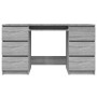 Escritorio de madera contrachapada gris Sonoma 140x50x77 cm en Oficina | Comprar online en Foru.es