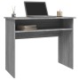Escritorio de madera contrachapada gris Sonoma 90x50x74 cm en Oficina | Comprar online en Foru.es