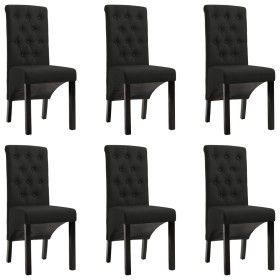 Sillas de comedor 6 unidades de tela negra de vidaXL, Sillas de comedor - Ref: Foro24-276976, Precio: 554,89 €, Descuento: %