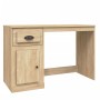 Escritorio con cajón madera contrachapada roble 115x50x75 cm en Oficina | Comprar online en Foru.es