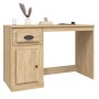 Escritorio con cajón madera contrachapada roble 115x50x75 cm en Oficina | Comprar online en Foru.es
