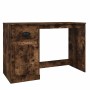 Escritorio y cajón madera contrachapada roble humo 115x50x75 cm en Oficina | Comprar online en Foru.es