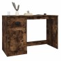 Escritorio y cajón madera contrachapada roble humo 115x50x75 cm en Oficina | Comprar online en Foru.es