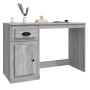 Escritorio y cajón madera contrachapada gris Sonoma 115x50x75cm en Oficina | Comprar online en Foru.es