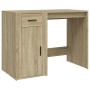 Escritorio madera contrachapada color roble Sonoma 100x49x75 cm en Oficina | Comprar online en Foru.es