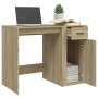 Escritorio madera contrachapada color roble Sonoma 100x49x75 cm en Oficina | Comprar online en Foru.es