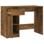 Escritorio madera contrachapada roble ahumado 100x50x75 cm en Oficina | Comprar online en Foru.es