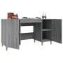 Escritorio de madera contrachapada gris Sonoma 140x50x75 cm en Oficina | Comprar online en Foru.es