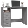 Escritorio con cajones contrachapada gris Sonoma 102x50x76 cm en Oficina | Comprar online en Foru.es