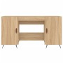Escritorio madera de ingeniería roble Sonoma 140x50x75 cm en Oficina | Comprar online en Foru.es