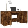 Escritorio madera de ingeniería roble ahumado 140x50x75 cm en Oficina | Comprar online en Foru.es