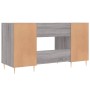 Escritorio madera de ingeniería gris Sonoma 140x50x75 cm en Oficina | Comprar online en Foru.es