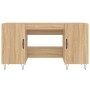 Escritorio madera de ingeniería roble Sonoma 140x50x75 cm en Oficina | Comprar online en Foru.es