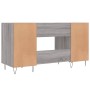 Escritorio madera de ingeniería gris Sonoma 140x50x75 cm en Oficina | Comprar online en Foru.es