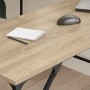 Escritorio madera de ingeniería roble Sonoma 149x149x75 cm en Oficina | Comprar online en Foru.es