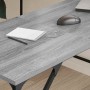 Escritorio madera de ingeniería gris Sonoma 149x149x75 cm en Oficina | Comprar online en Foru.es
