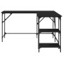 Escritorio madera de ingeniería negro 139x139x75 cm en Oficina | Comprar online en Foru.es