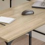 Escritorio madera de ingeniería roble Sonoma 139x139x75 cm en Oficina | Comprar online en Foru.es