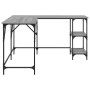 Escritorio madera de ingeniería gris Sonoma 139x139x75 cm en Oficina | Comprar online en Foru.es