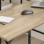 Escritorio madera de ingeniería roble Sonoma 139x139x75 cm en Oficina | Comprar online en Foru.es